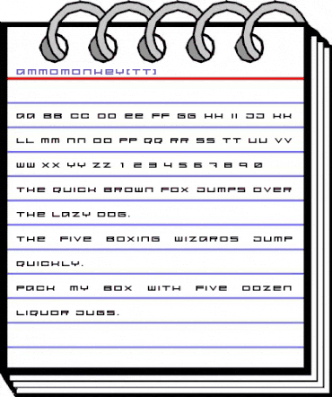 AmmoMonkey[tt] Regular animated font preview